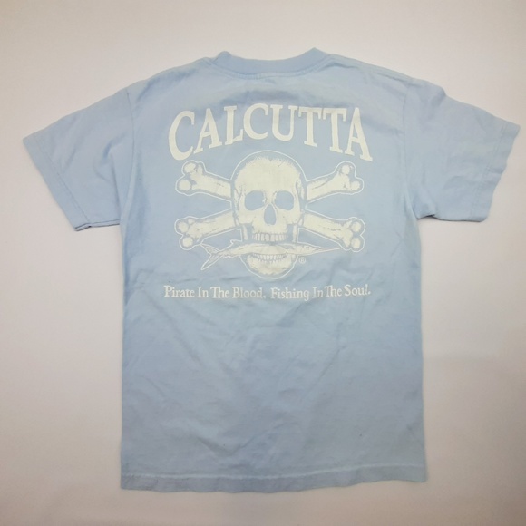Calcutta Men's T-shirt Size Small Light Blue DG22 - Picture 1 of 4